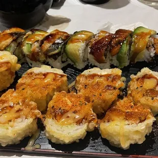 sushi, sashimi, sushi and sashimi, food
