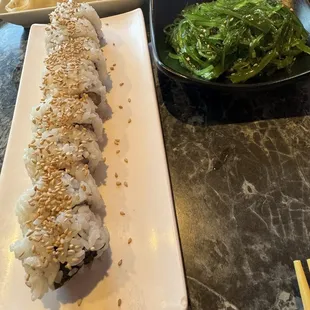 *B10. Alaska and seaweed salad