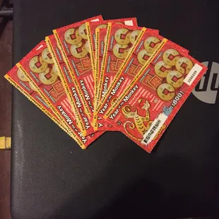 Year of the Monkey Lottery Tickets