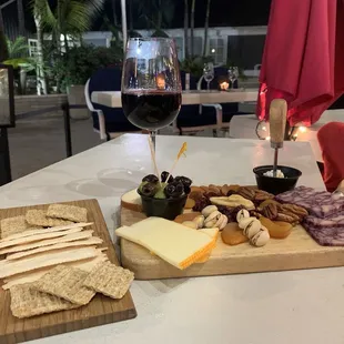 Charcuterie plate sans charcuterie- the cheese plate alone does not come with the olives, nuts or fruit