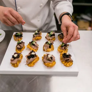 Delicious and creative small bites for your guests to snack on before the main course.