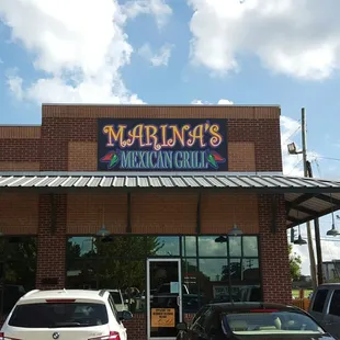 the front of the restaurant