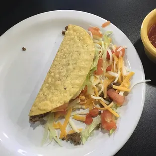 a tortilla and salad