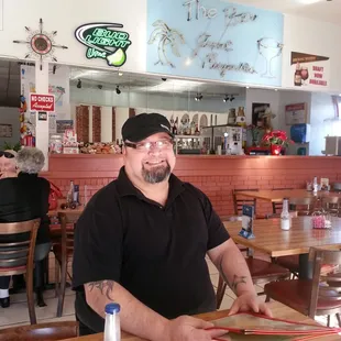 Just sat down for breakfast.