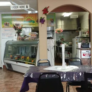 the interior of the restaurant