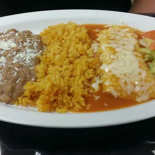 Enchilada and taco plate - Combination Plate #1