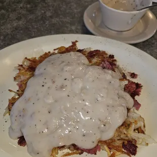 corned beef hash another with gravy...delish!