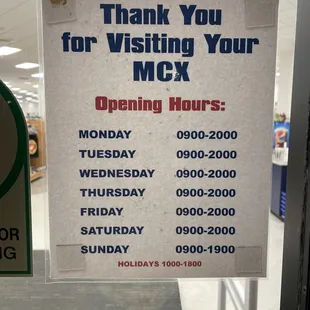 Hours as of 9/22/2022