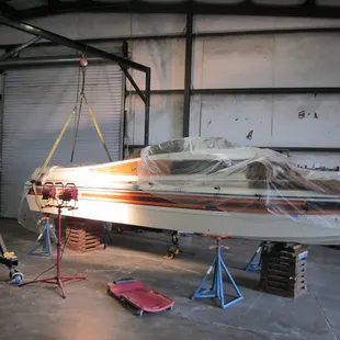 Some Fiberglass work on a 82 Laveycraft