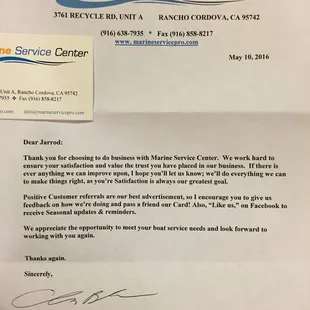 Great customer service