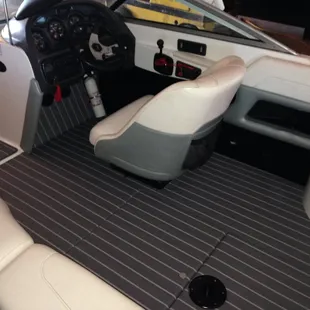 Carpet after replaced by Marine Service Center. Very good work from a very good business.