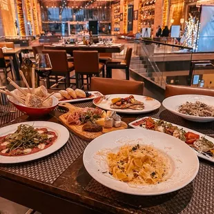 a variety of dishes