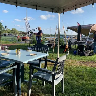 Overlooking the water behind the Inn on a Saturday evening.