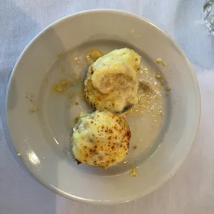 Seafood stuffed mushrooms.