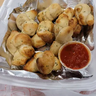 Garlic knots, really good