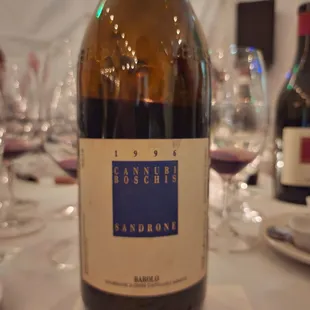 One of many Barolo wines being poured during the dinner at the Gala Barolo tasting tonight ! :)
