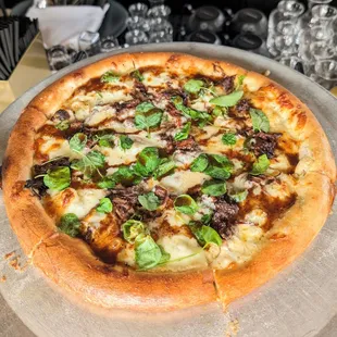 Short Rib Pizza with shishito peppers - yum!