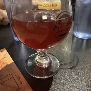 a glass of beer