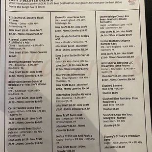Beer list