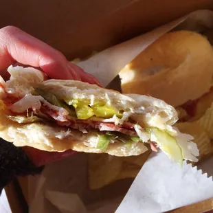 The philly hoagie (resembles an Italian sub) - awesome meats but not enoughhhhh