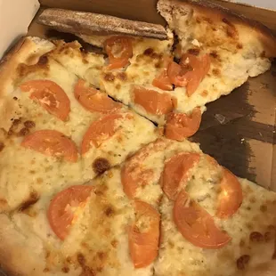 Sad margarita pizza.