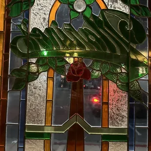 The famous stained glass Marinos door