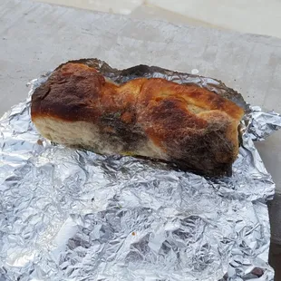 Moldy bread that came with our meal