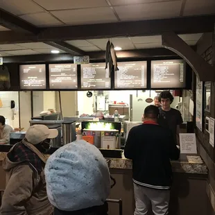 customers at the counter