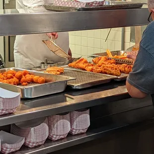 interior, chicken wings and fried chicken