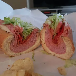 Cross cut of the nucci.  Sooo much meat.