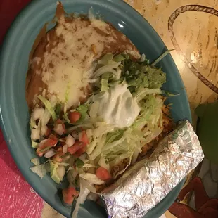 a plate of food on a table