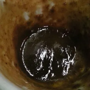 Brown gravy red enchilada sauce. What a joke!