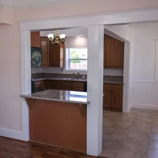 K St. in Reedley, view of the kitchen from the grand entrance