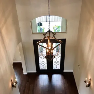 Bare right now, home just got built near Copper River. Gary McDonald model, great lighting in here, darker colors give a more mature feel