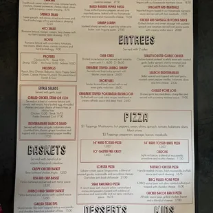 Menu side 2