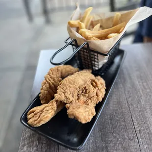 Kids meal chicken tenders and fries