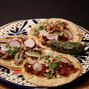 three tacos on a plate