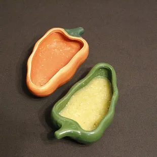 a hot dog and a pepper