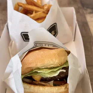 My Butcher Burger and French Fries. See my featured review of Mario's Neighborhood Butcher Shop &amp; Delicatessen at classicbitesandbrews.com