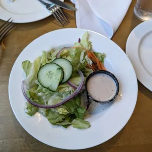 House salad with creamy Italian dressing
