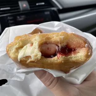 Strawberry and cream cheese filled bear claw