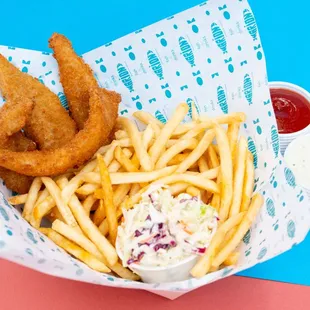  basket of fries and coleslaw