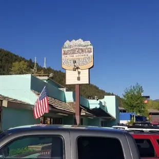 Road sign in Idaho Springs