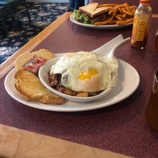 Works skillet and BLT &amp; Seasoned fries
