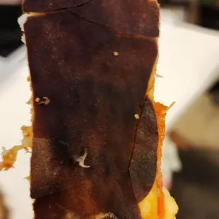 Burnt pizza