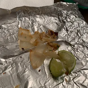 This was barely half from my burrito, after I realized all I was eating was onions.