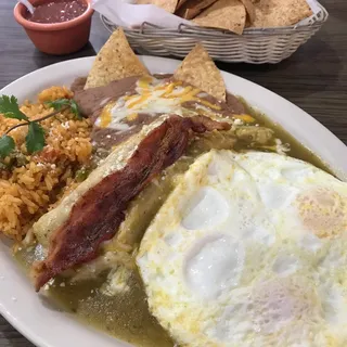 Grilled Tamale and Egg Plate