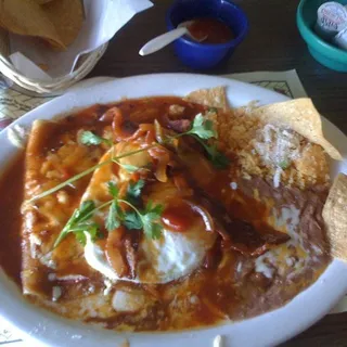 Two Cheese Enchiladas with Egg Plate