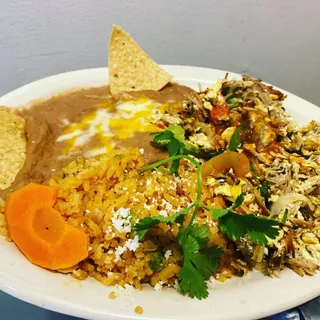 Homemade Machaca Con Huevo Plate