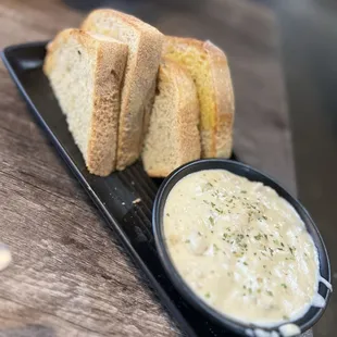 Gravy and sour bread